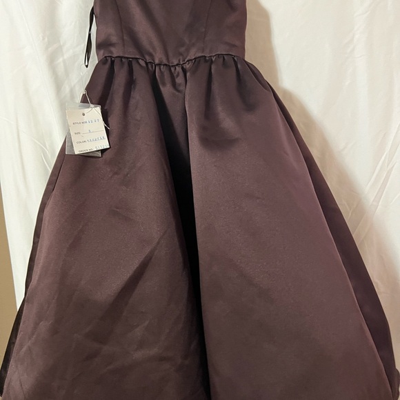 David's Bridal Rich Brown Kids Formal Dress - Picture 14 of 17